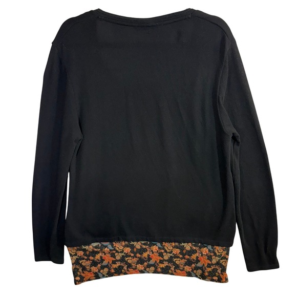 Desigual XXL Floral Cardigan Top Black Layered Boho Wearable Art Festival Comfy - Picture 7 of 13